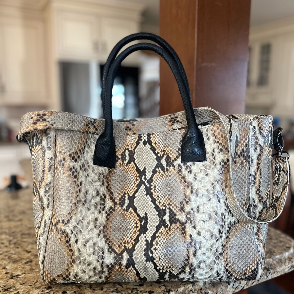 Snakeskin Patterned Women's Bag